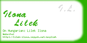 ilona lilek business card